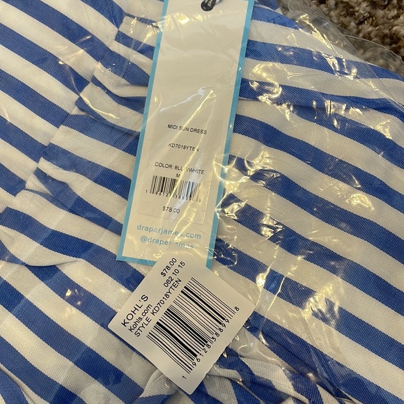 NWT. DRAPER JAMES RSVP™ Print Midi Sun Dress M - Picture 3 of 6